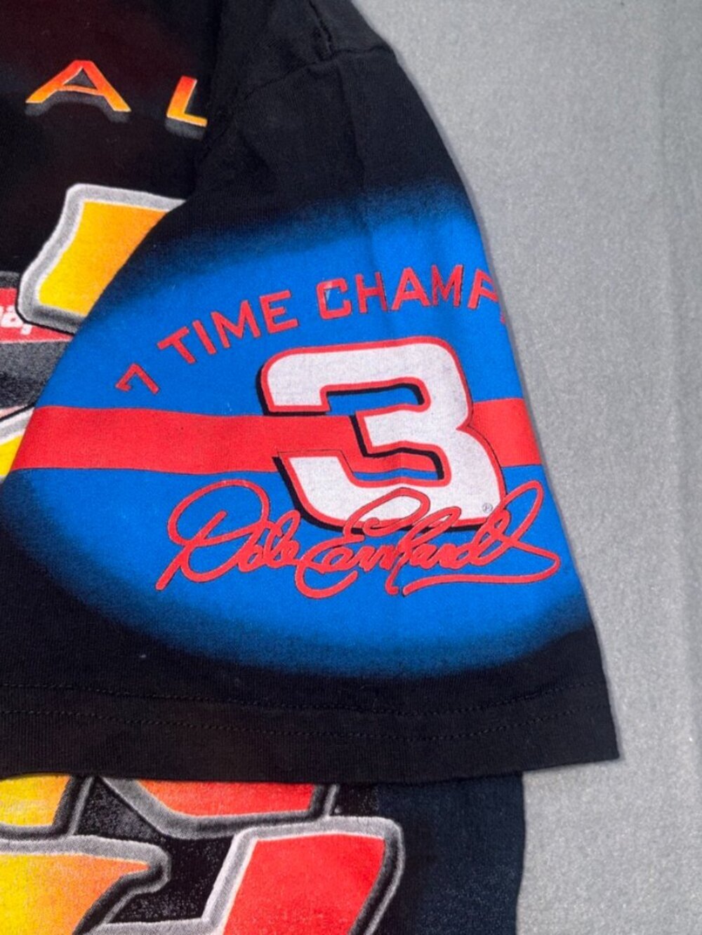VINTAGE Dale Earnhardt Senior #3 All Over Print Intimidator Nascar Shirt L - Picture 9 of 11